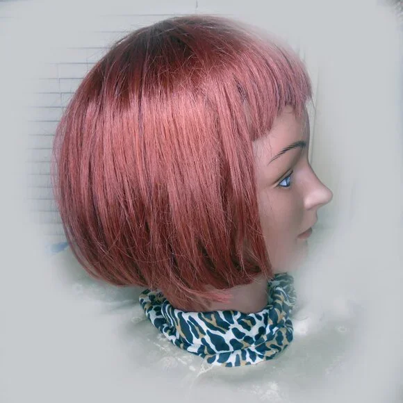 Red Hair Wig, Classic Bob for 50s Looks and 60s 70s 80s etc Styles - Picture 5 of 15
